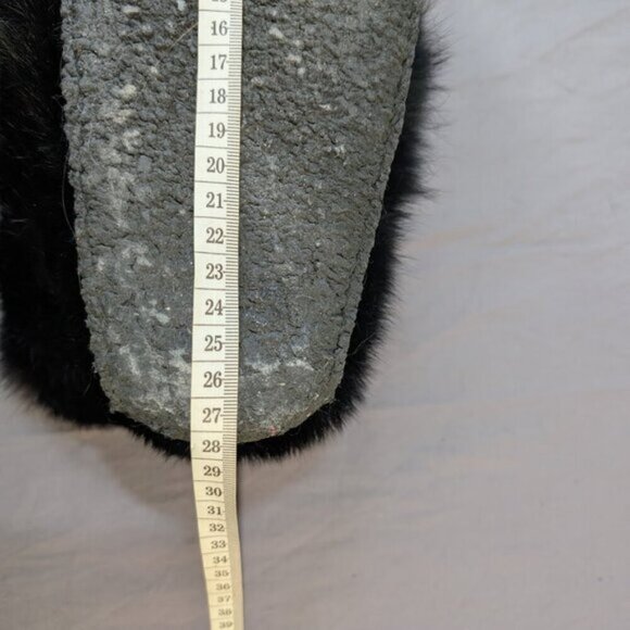 Women's Tsar 8" Black Rabbit Fur Moccasin Boots - Picture 9 of 9